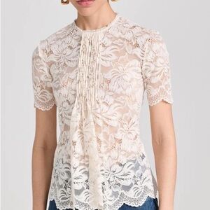 Rabanne Women's Lace Top - Ivory